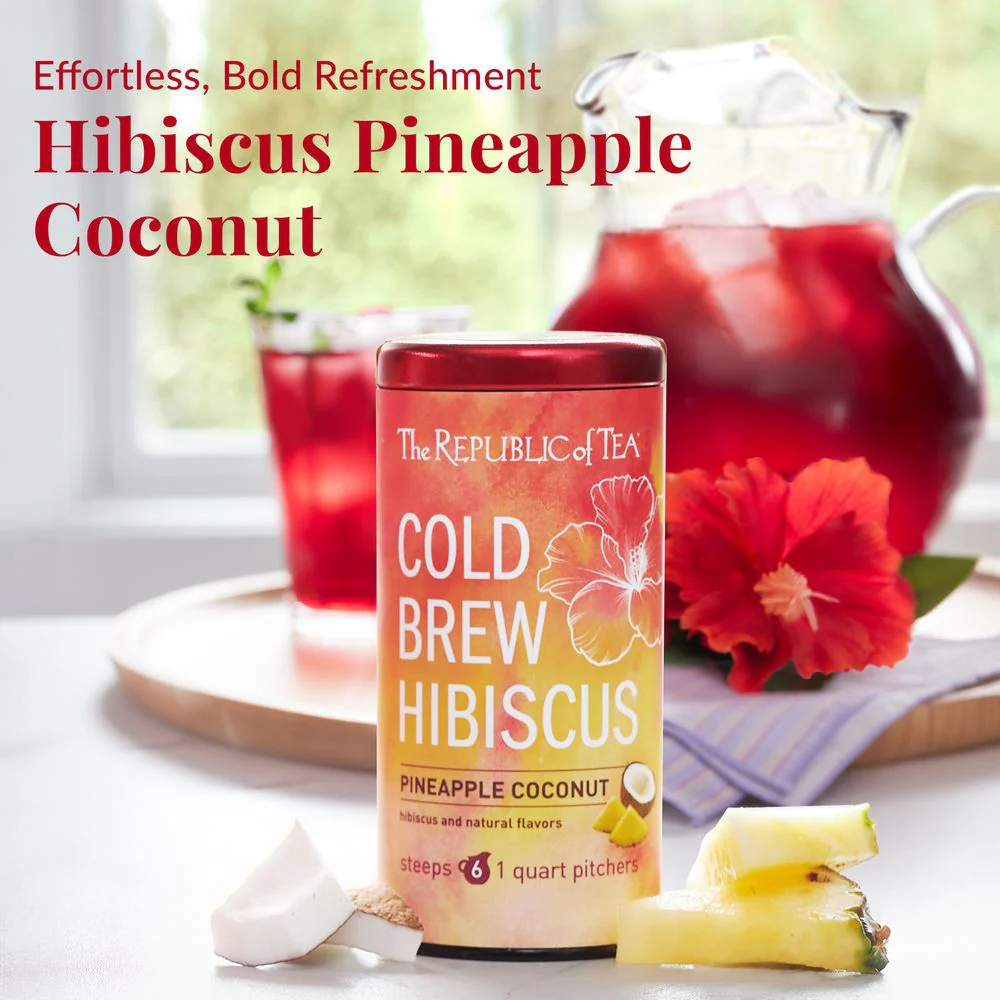 Cold Brew Hibiscus Pineapple Coconut Iced Tea Pouches - Image 2