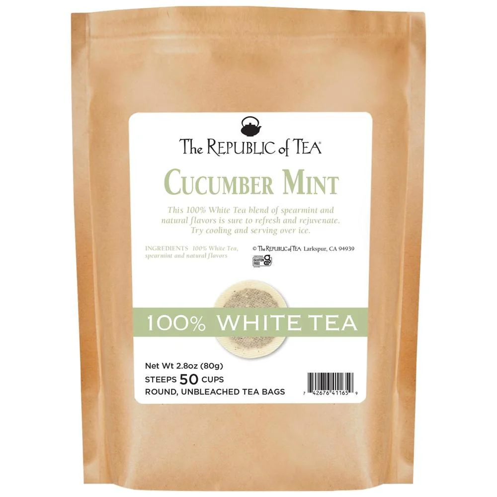 Cucumber Mint 100% White Tea Bags - Image 10