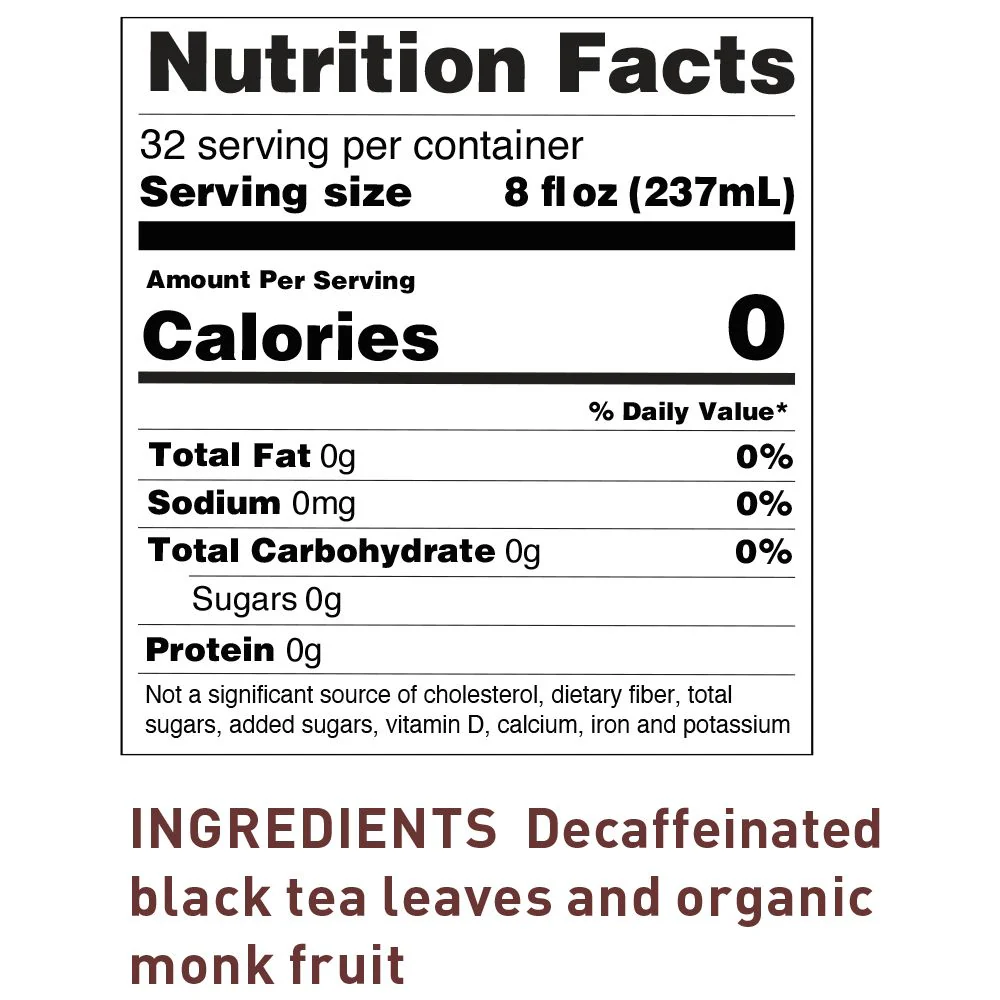 Keto-Friendly Sweet Decaf Black Iced Tea - Image 3