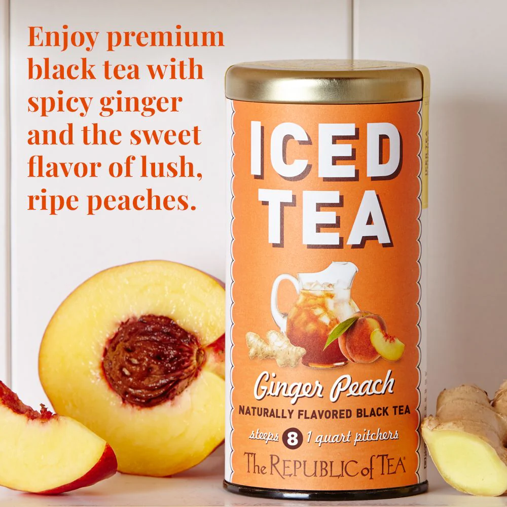 Ginger Peach Black Large Iced Tea Pouches - Image 3