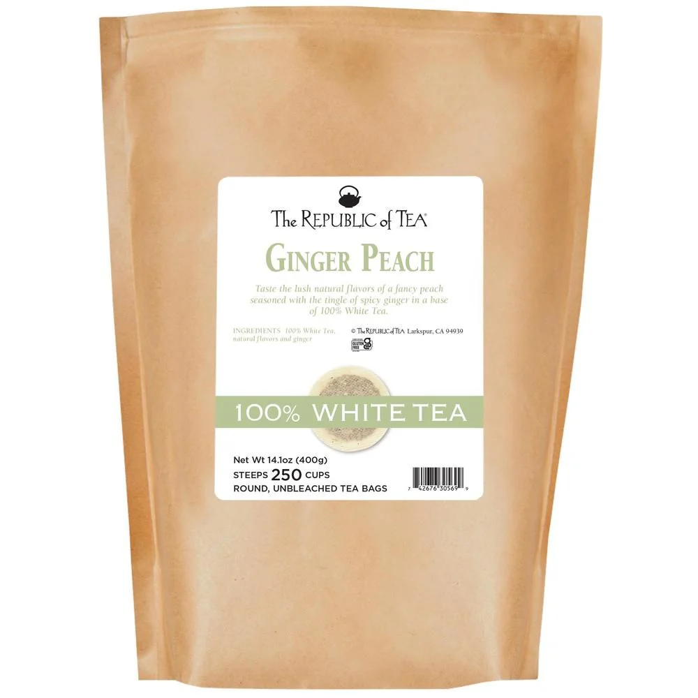 Ginger Peach 100% White Tea Bags - Image 9