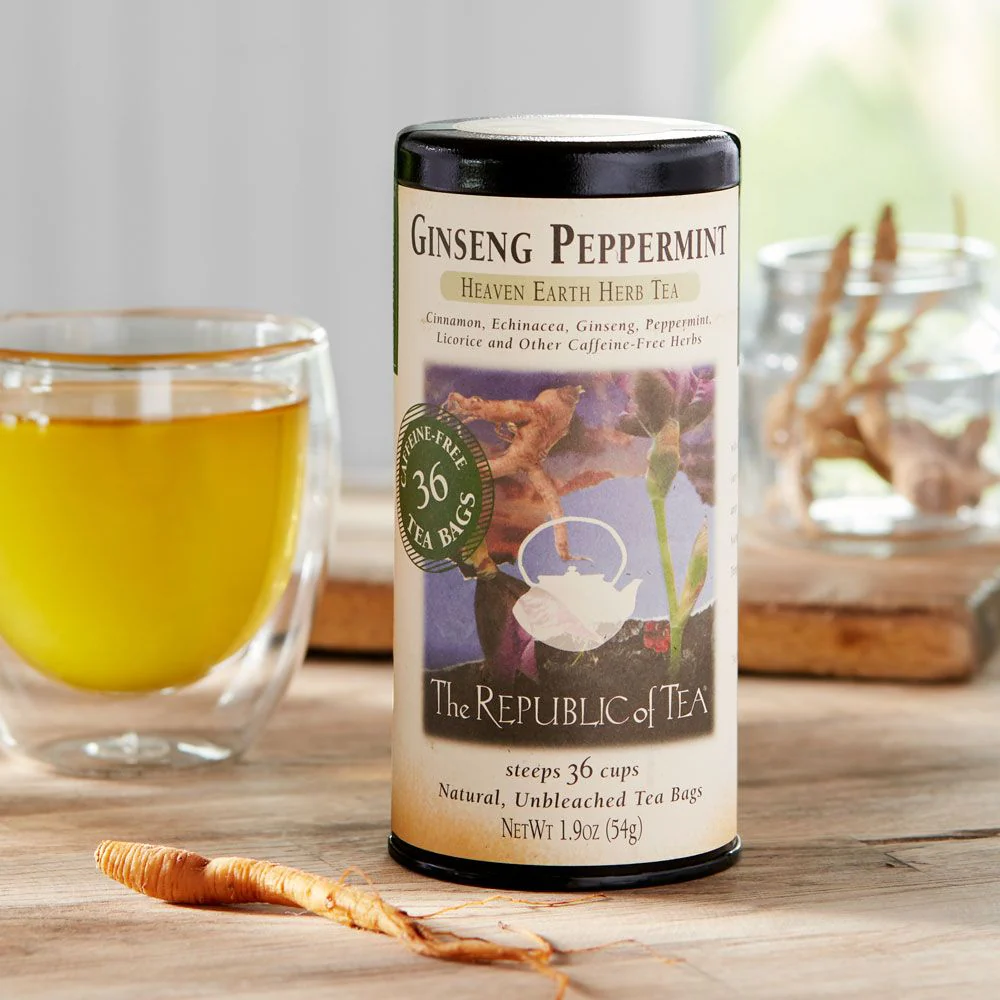 Ginseng Peppermint Herbal Tea Bags - Image 2