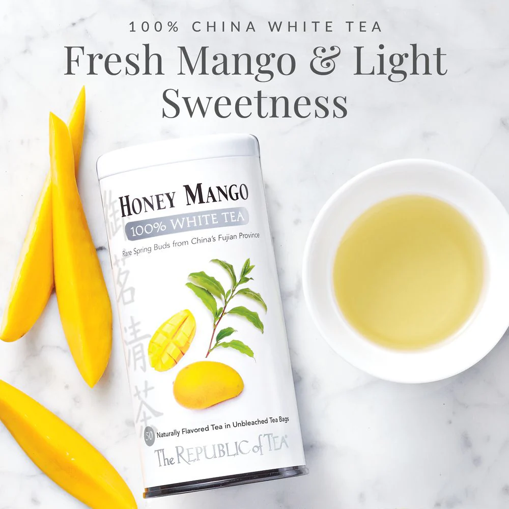 Honey Mango 100% White Tea Bags - Image 2