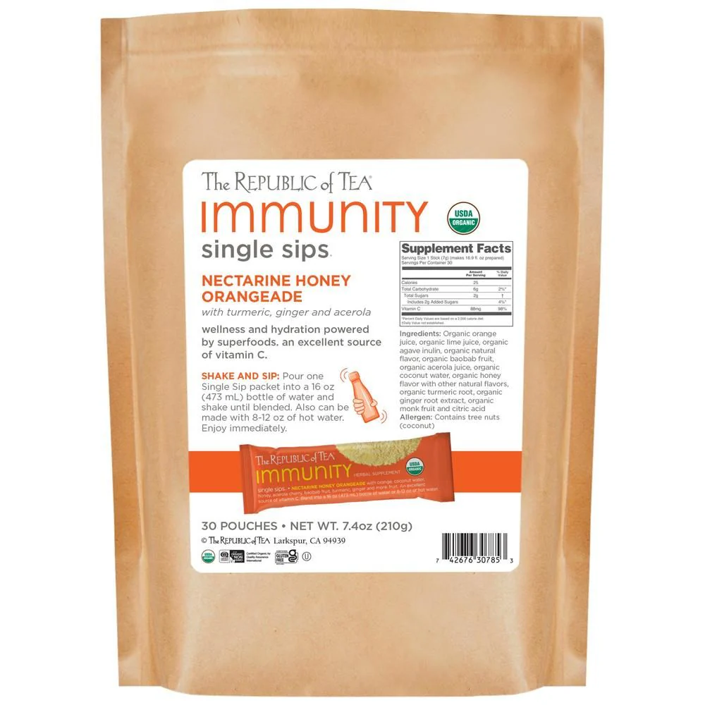 Immunity Nectarine Honey Orangeade Single Sips® - Image 8