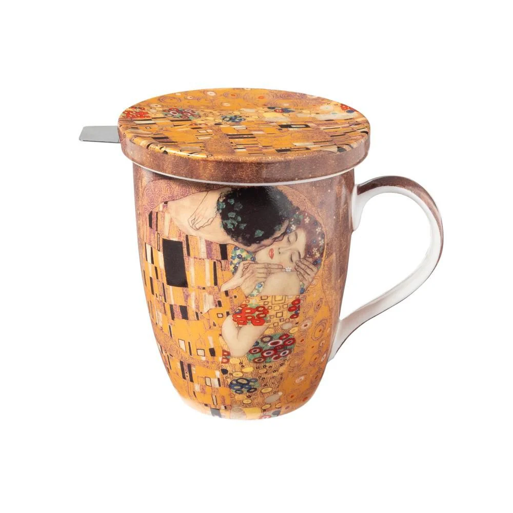 Klimt The Kiss Tea Boxed Mug with Infuser and Lid - Image 2