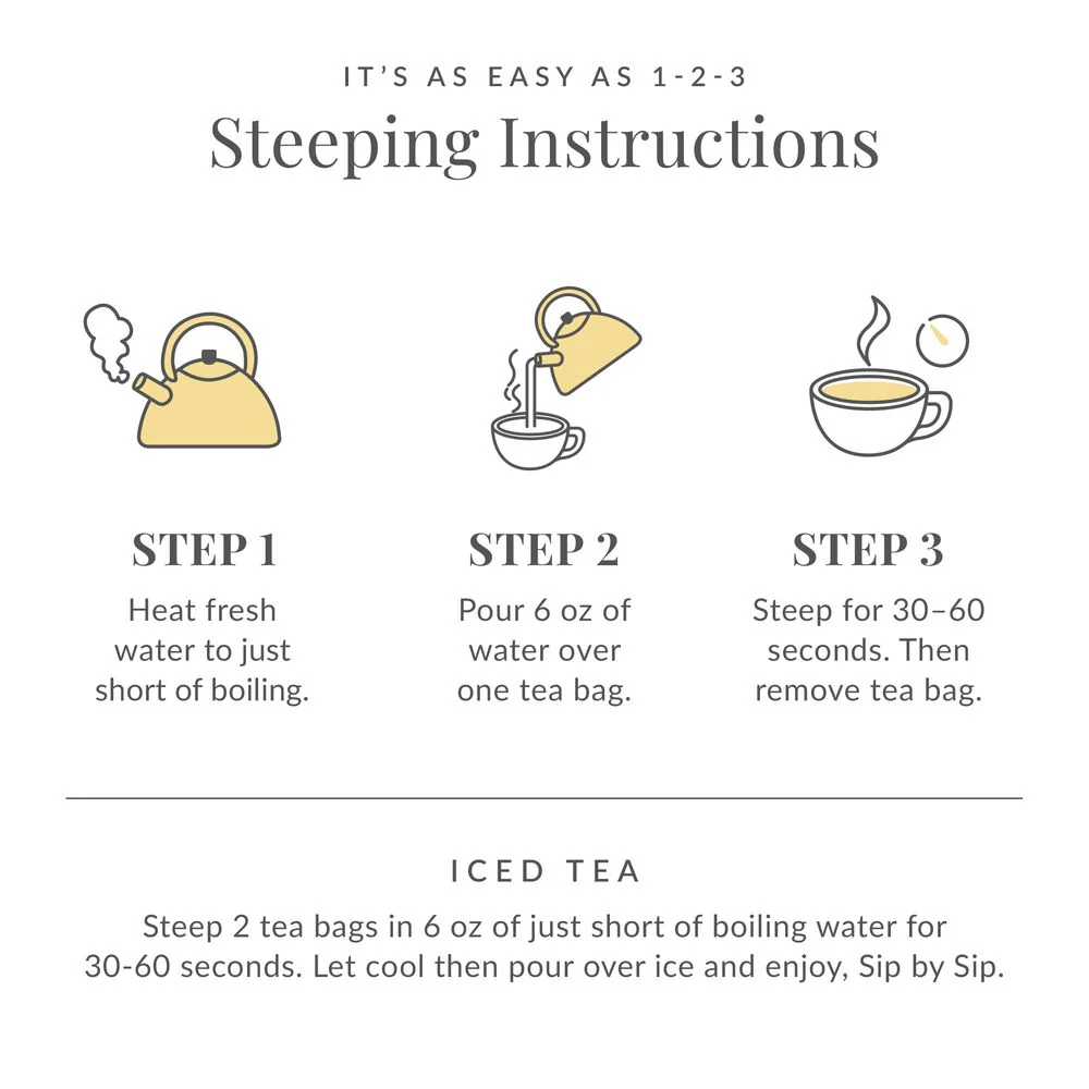 Orange Blossom 100% White Tea Bags - Image 6