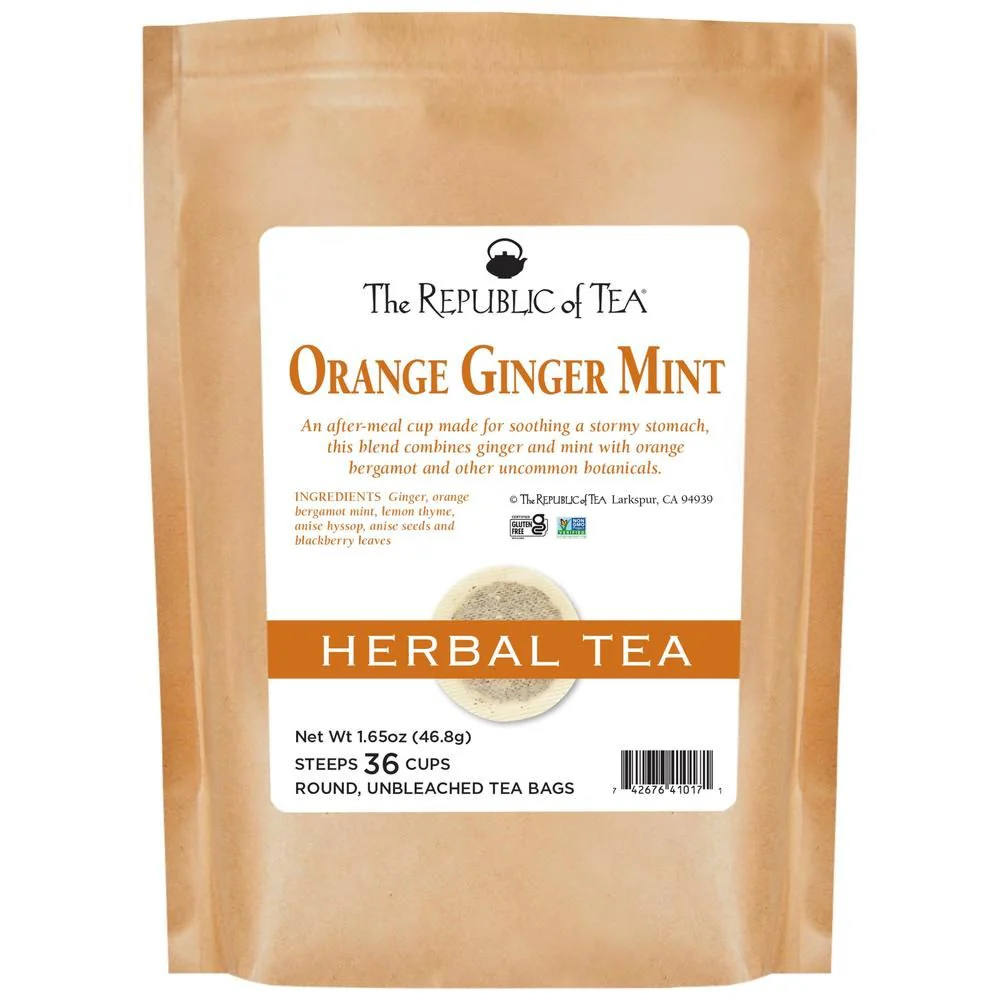 Orange Ginger Mint Herbal Tea Bags - Image 4