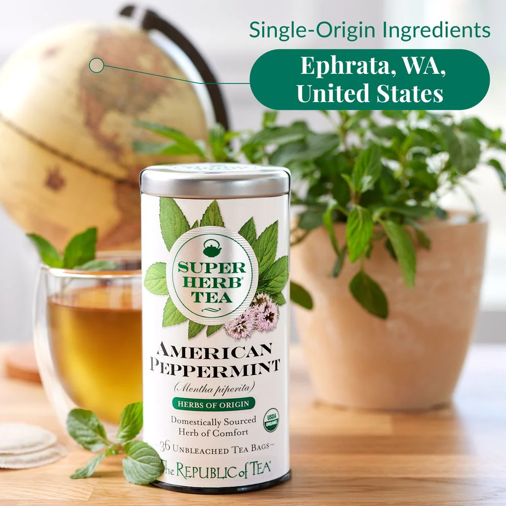 Organic American Peppermint SuperHerb® Herbs Of Origin Tea Bags - Image 5