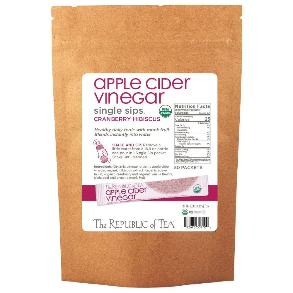 Organic Apple Cider Vinegar Cranberry Hibiscus Single Sips® - Image 6