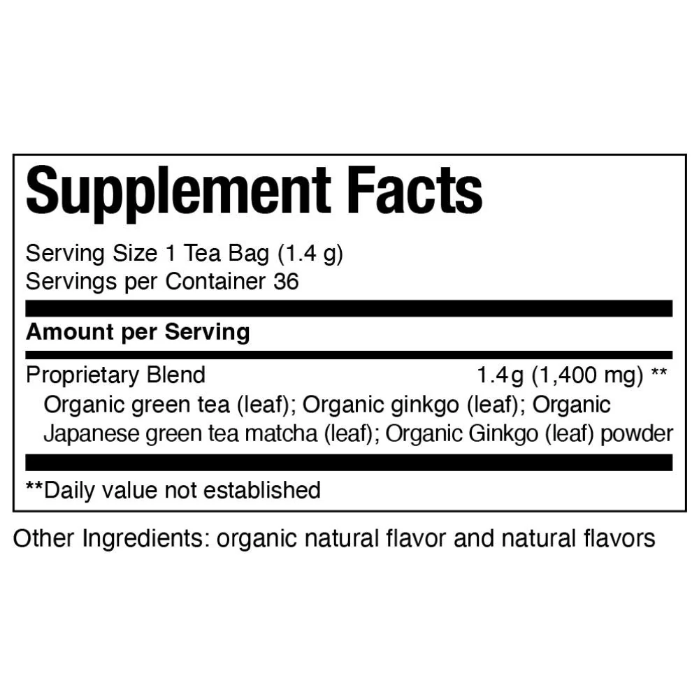 Organic Brain Boost SuperGreen Tea Bags - Image 3