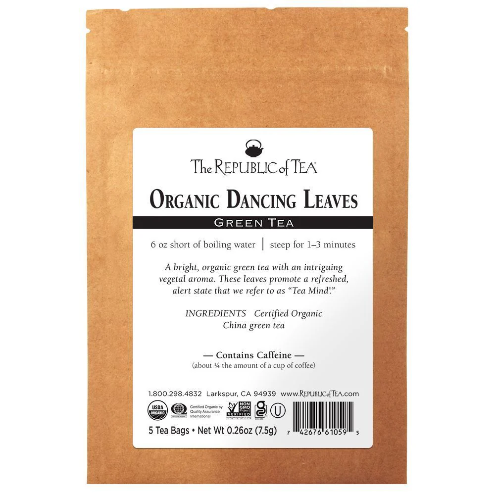 Organic Dancing Leaves Green Tea Bags - Image 3