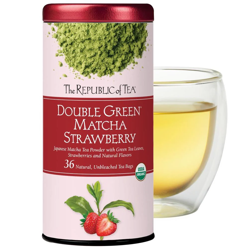 Organic Double Green® Matcha Strawberry Tea Bags - Image 2
