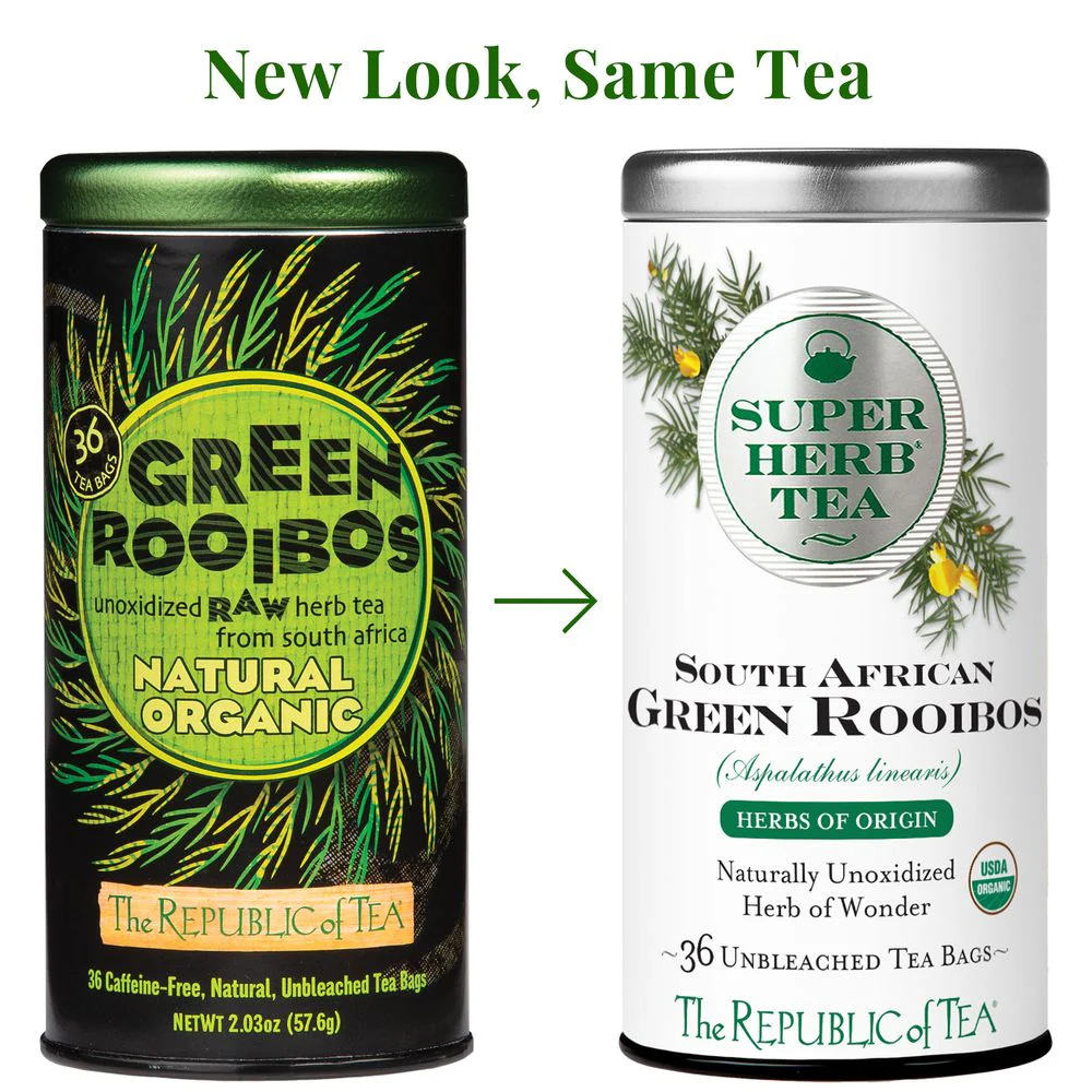 Organic South African Green Rooibos SuperHerb® Herbs of Origin Tea Bags - Image 2