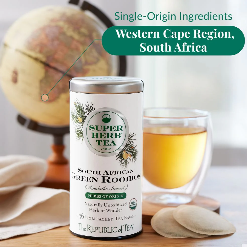 Organic South African Green Rooibos SuperHerb® Herbs of Origin Tea Bags - Image 5