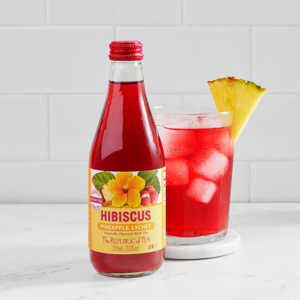 Hibiscus Pineapple Lychee Bottled Iced Tea - 12 oz - Image 2