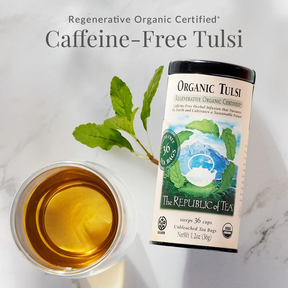 Regenerative Organic Certified® Tulsi Herbal Tea Bags - Image 2