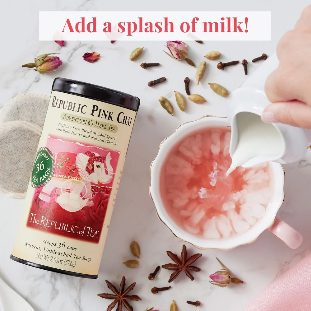 Republic Pink Chai Herbal Tea Bags - Image 5