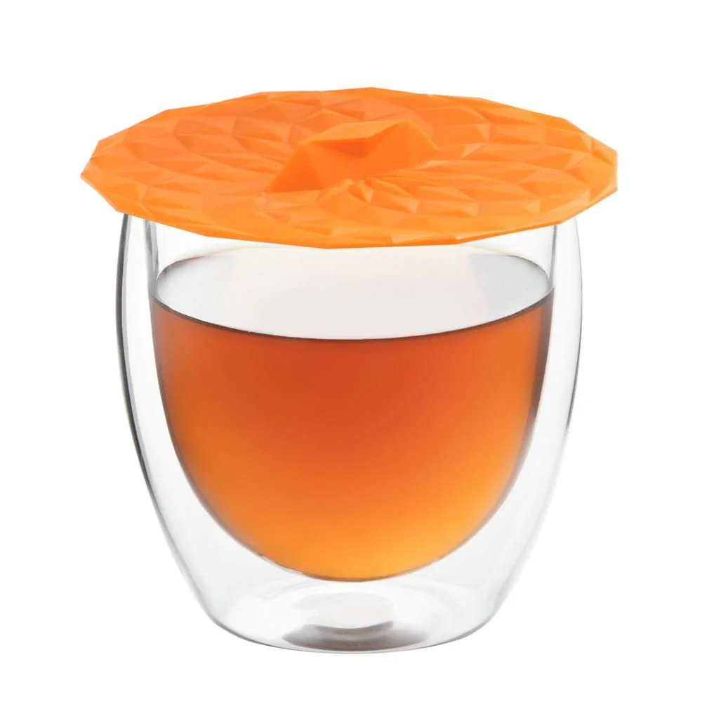 Orange Silicone Tea Lid (Set of 2) - Image 2