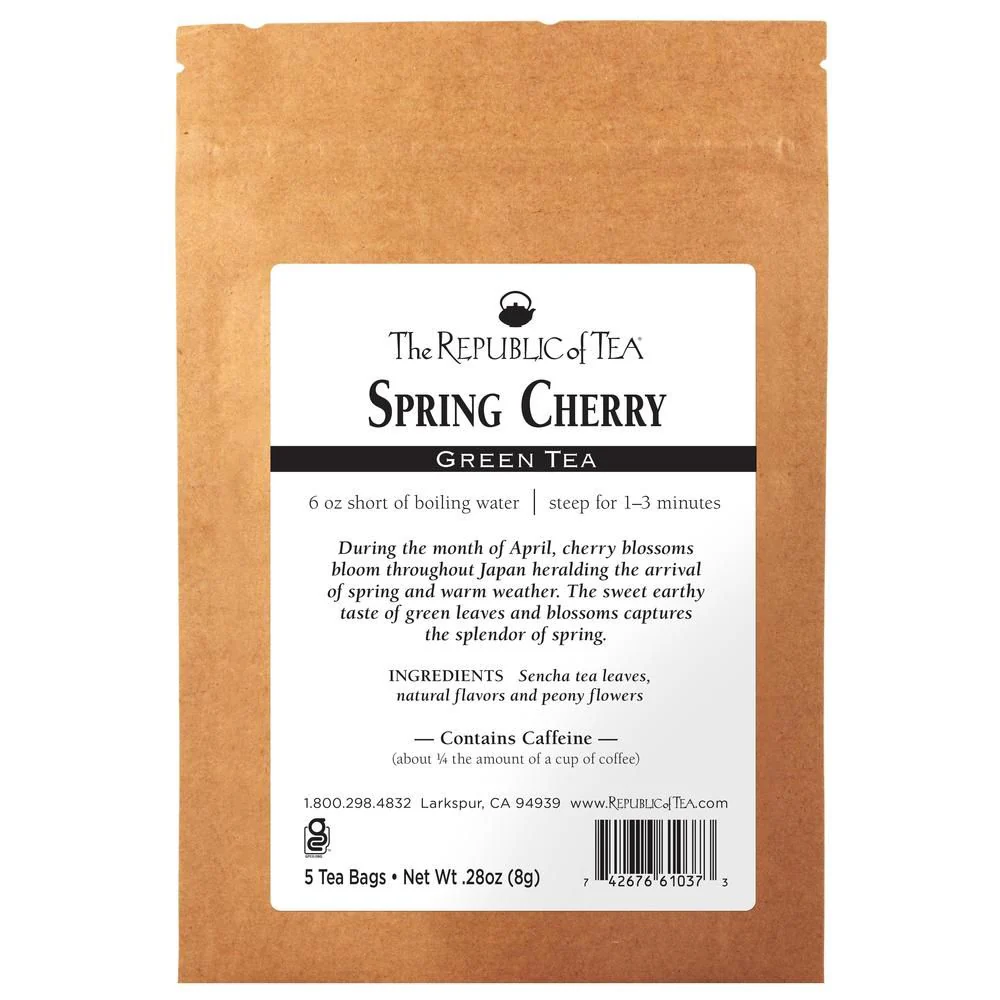 Spring Cherry Green Tea Bags - Image 5