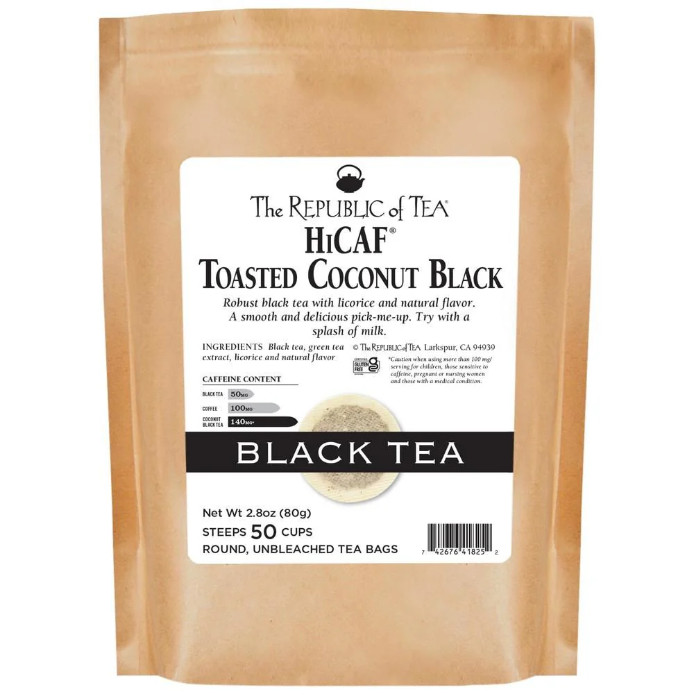 HiCAF® Toasted Coconut Black Tea Bags - Image 9