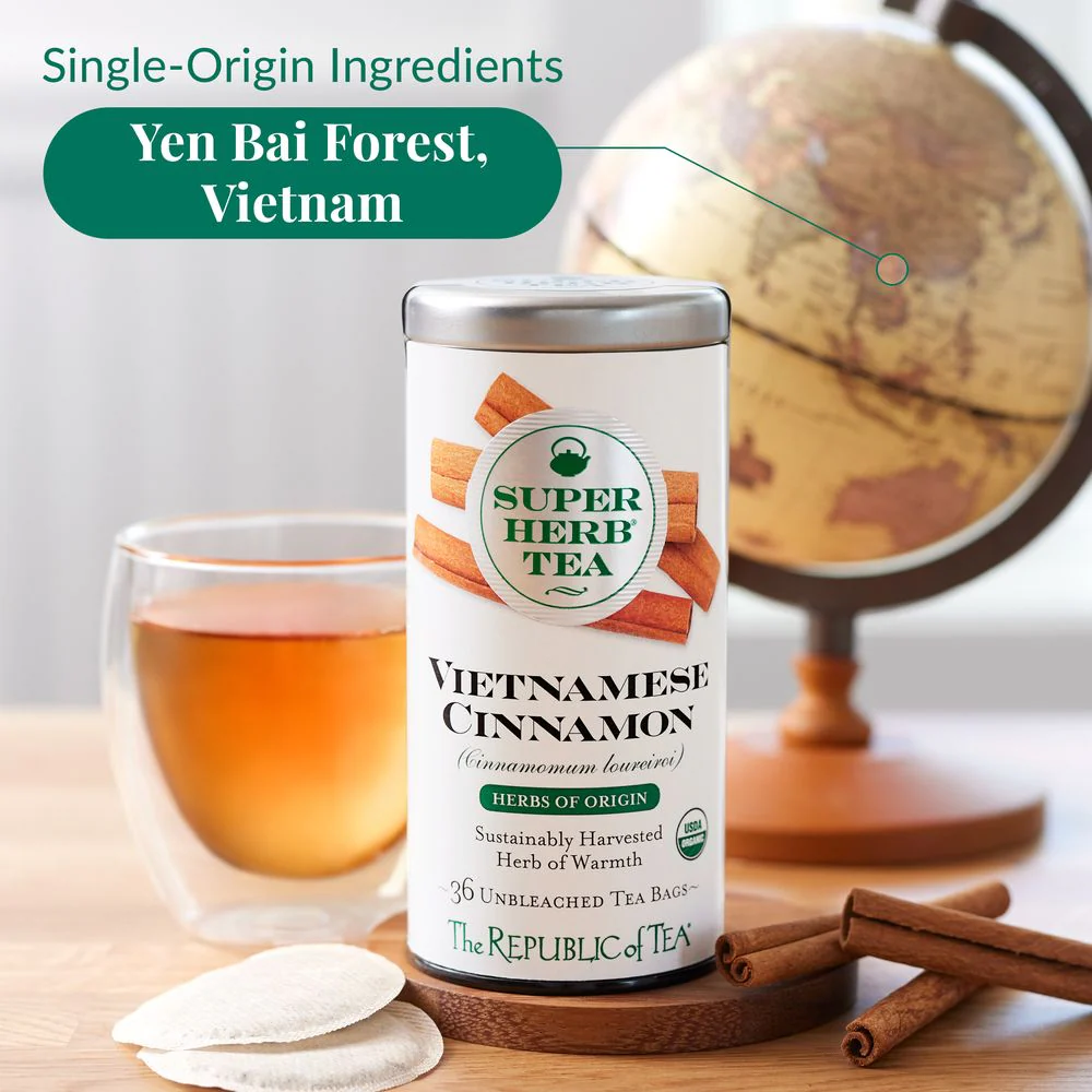 Organic Vietnamese Cinnamon SuperHerb® Herbs of Origin Tea Bags - Image 5