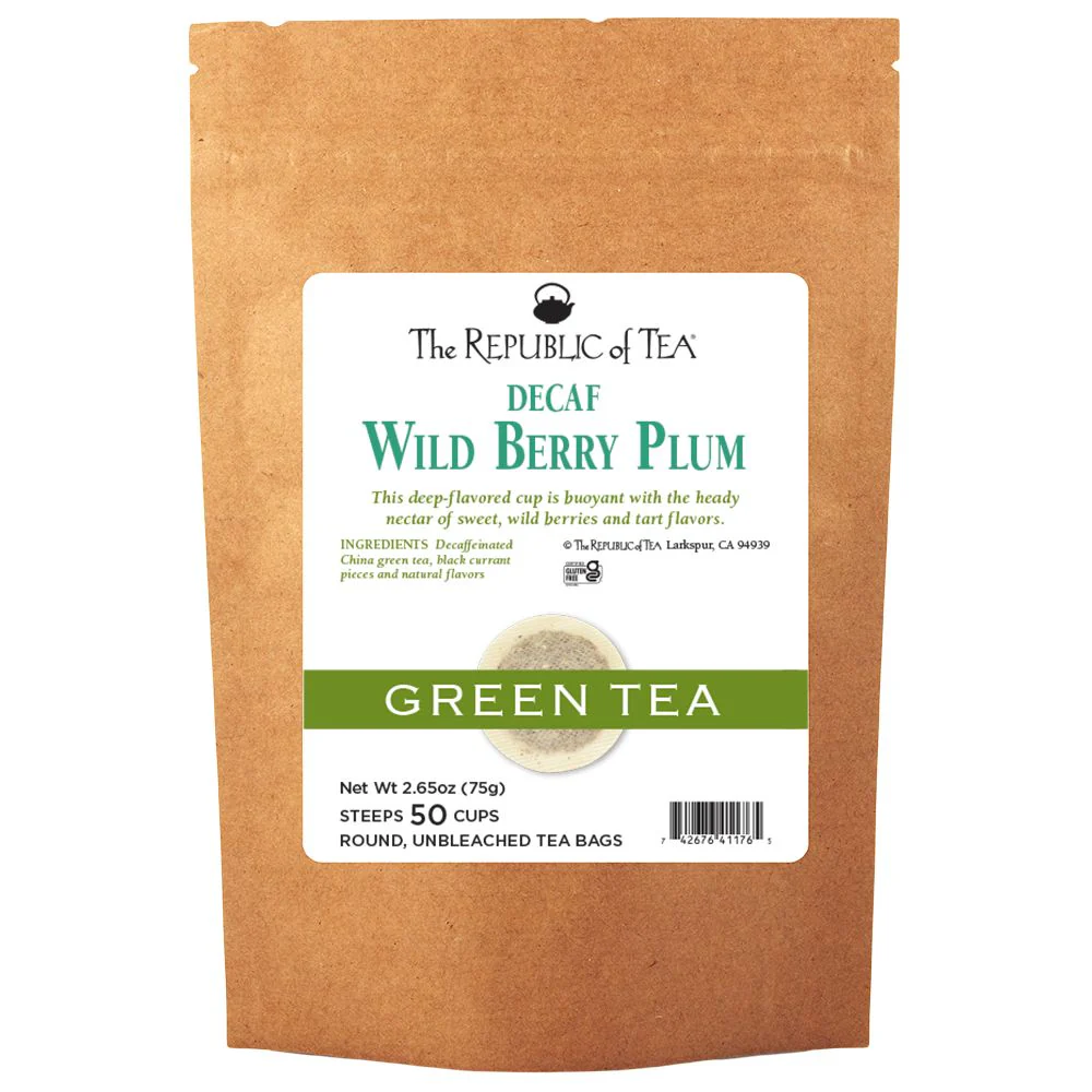 Decaf Wild Berry Plum Green Tea Bags - Image 3